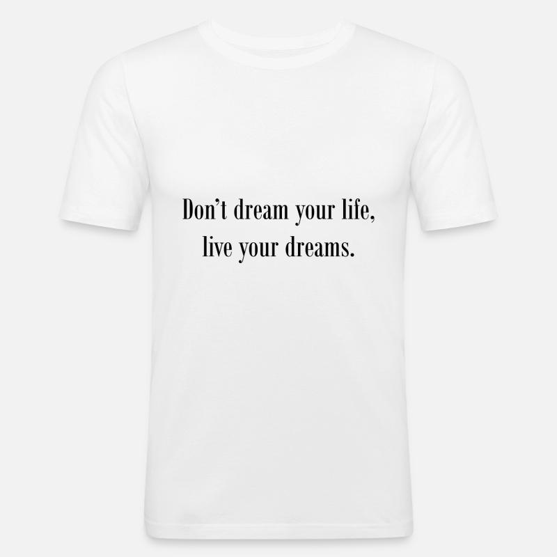 Spruch - Männer Slim Fit T-Shirt - Weiß