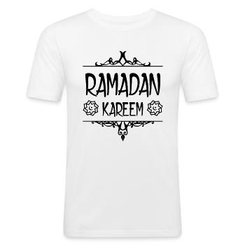 Ramadan Kareem - Men's Slim Fit T-Shirt - white - Front - Nik (191cm)