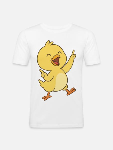 Happy Chick Dance - Men's Slim Fit T-Shirt - white