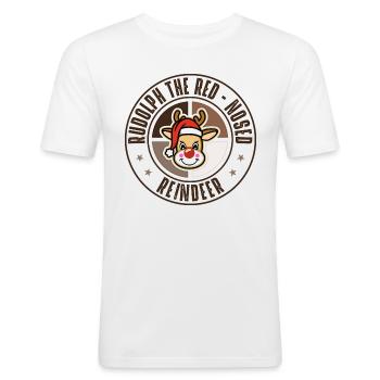 Rudolph - T-shirt près du corps Homme - blanc - Devant - Nik (191cm)