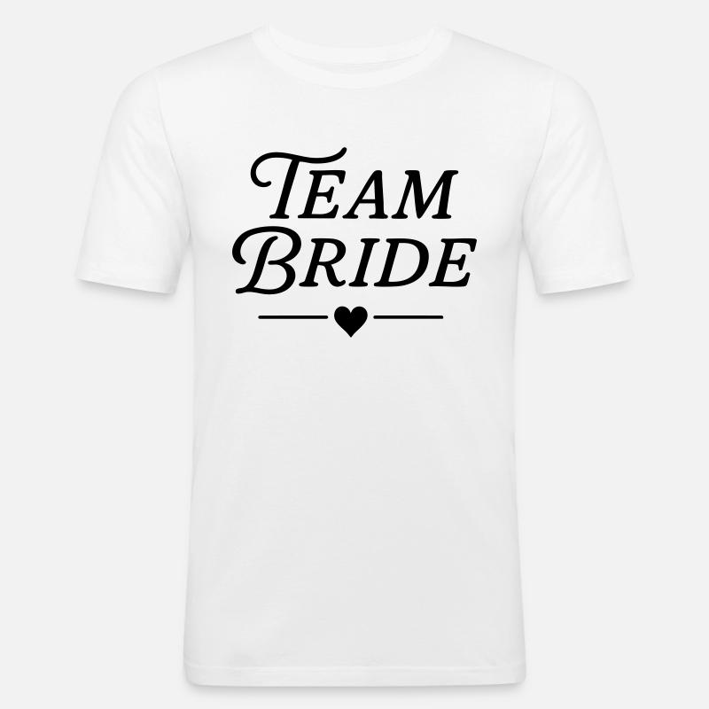 team bride classic - Männer Slim Fit T-Shirt - Weiß
