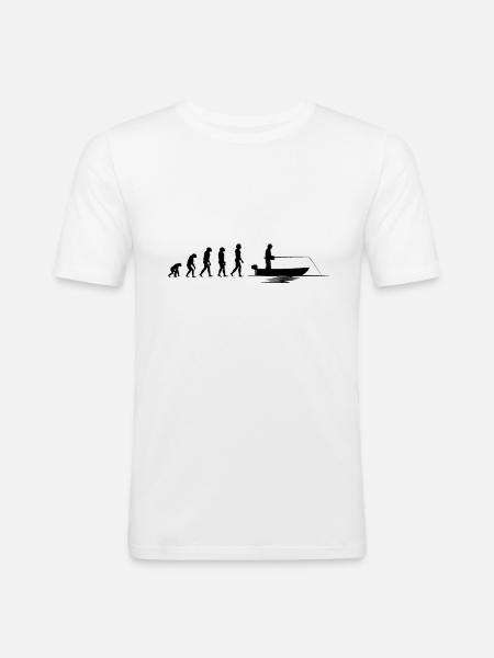 Evolution Fischer |Evolution Angler - Männer Slim Fit T-Shirt - Weiß