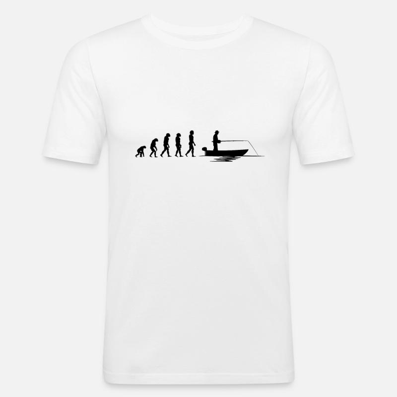 Evolution Fisher | Evolution Angler - T-shirt près du corps Homme - blanc