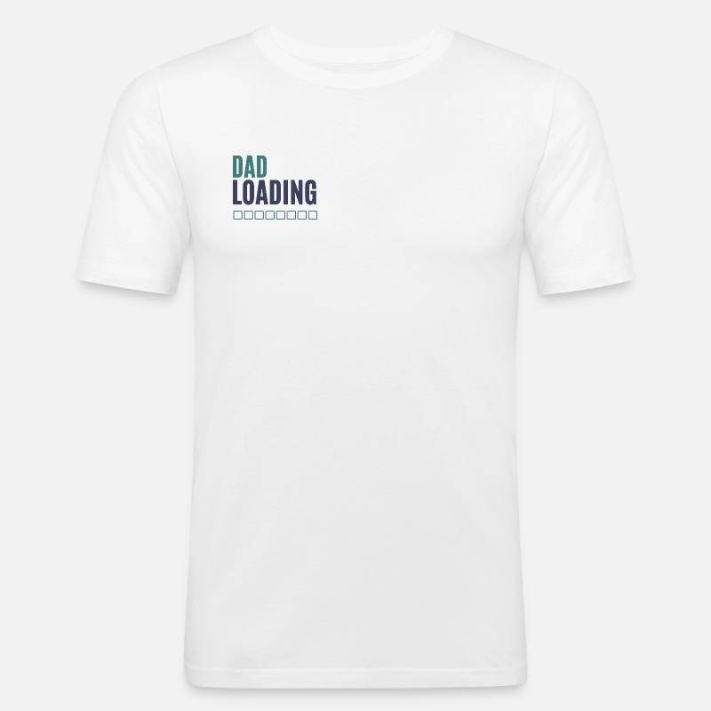 Dad Loading Progress Bar - Men's Slim Fit T-Shirt - white
