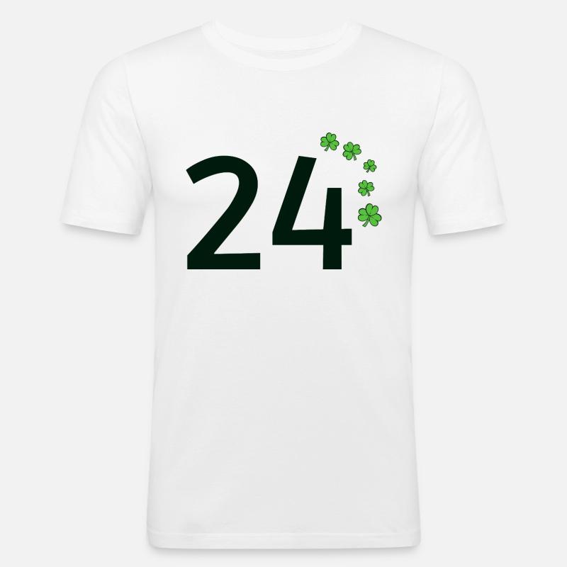 24 - Männer Slim Fit T-Shirt - Weiß