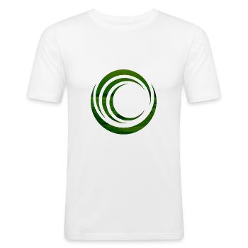 Natur - Männer Slim Fit T-Shirt - Weiß - Vorne - Nik (191cm)