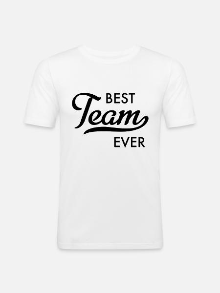 Best team - Men's Slim Fit T-Shirt - white