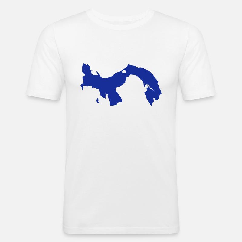 Panama - Männer Slim Fit T-Shirt - Weiß