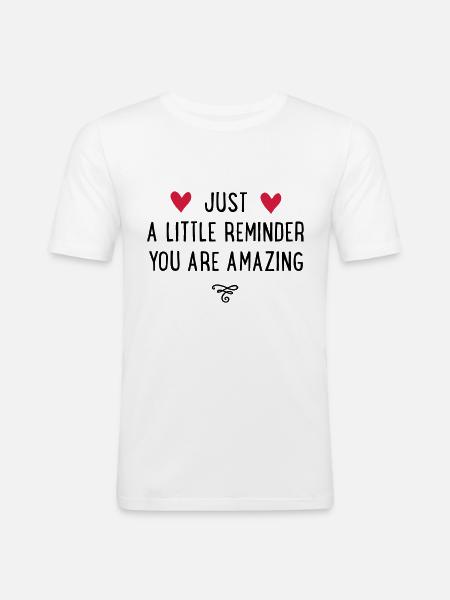 amazing - Men's Slim Fit T-Shirt - white
