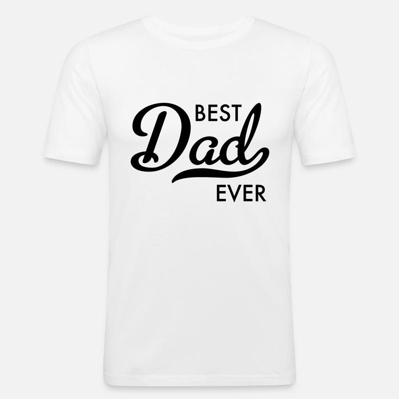 dad - Männer Slim Fit T-Shirt - Weiß