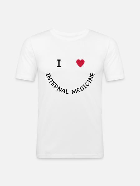 I love internal medicine - Men's Slim Fit T-Shirt - white