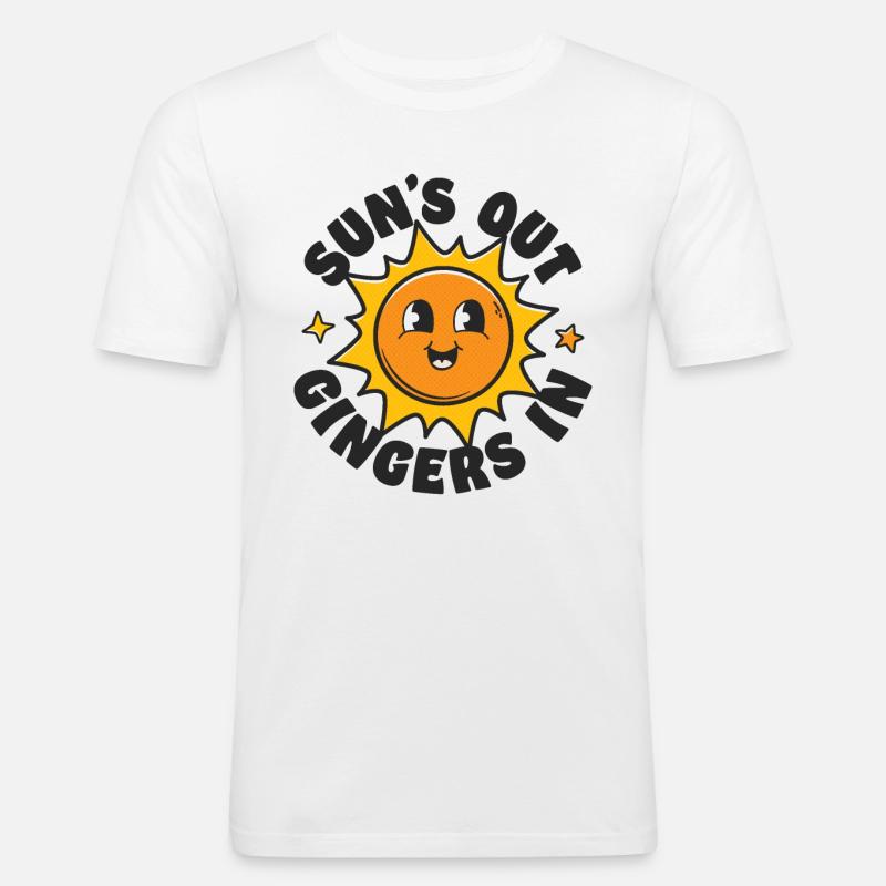 Suns Out Gingers In - Männer Slim Fit T-Shirt - Weiß