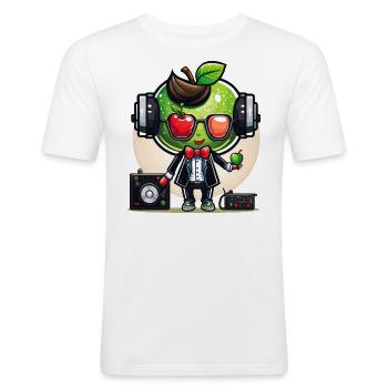 Apple Beats - Men's Slim Fit T-Shirt - white - Front - Nik (191cm)