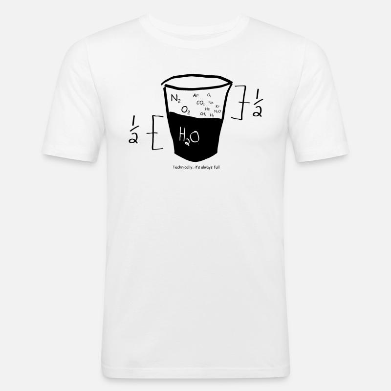 Nerd Math Grafik - Männer Slim Fit T-Shirt - Weiß