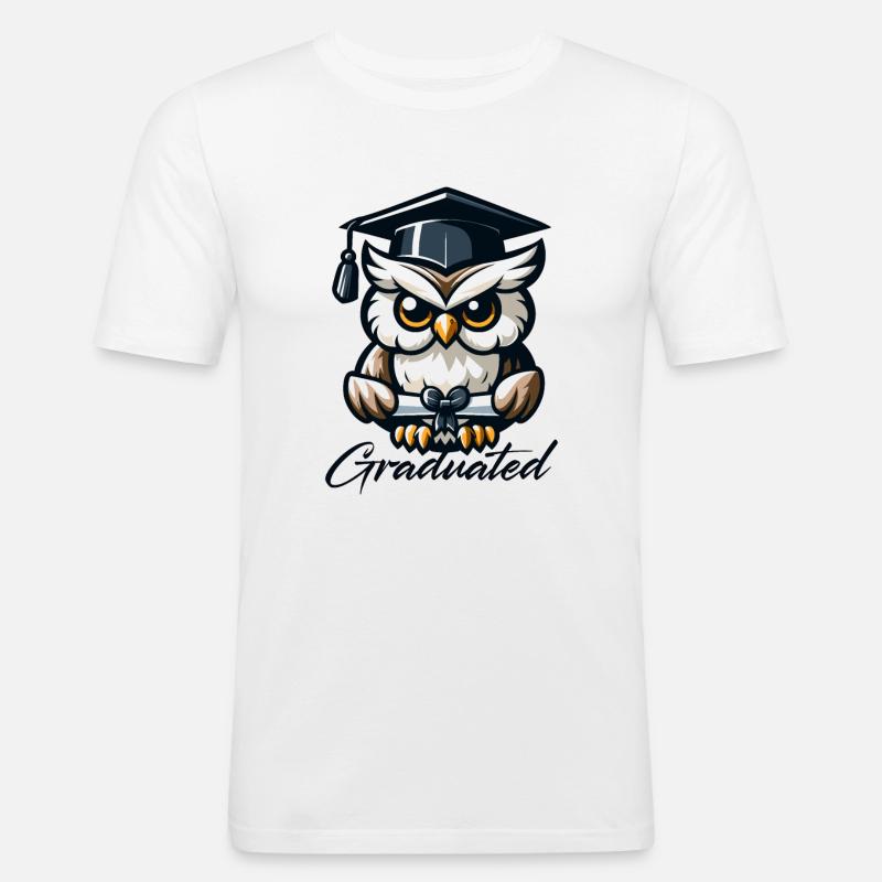 Hochschulabsolvent Abschluss Absolvent - Männer Slim Fit T-Shirt - Weiß
