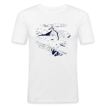 Paragliding - Männer Slim Fit T-Shirt - Weiß - Vorne - Nik (191cm)