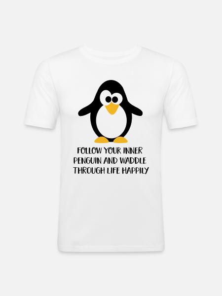 Pinguin - Men's Slim Fit T-Shirt - white