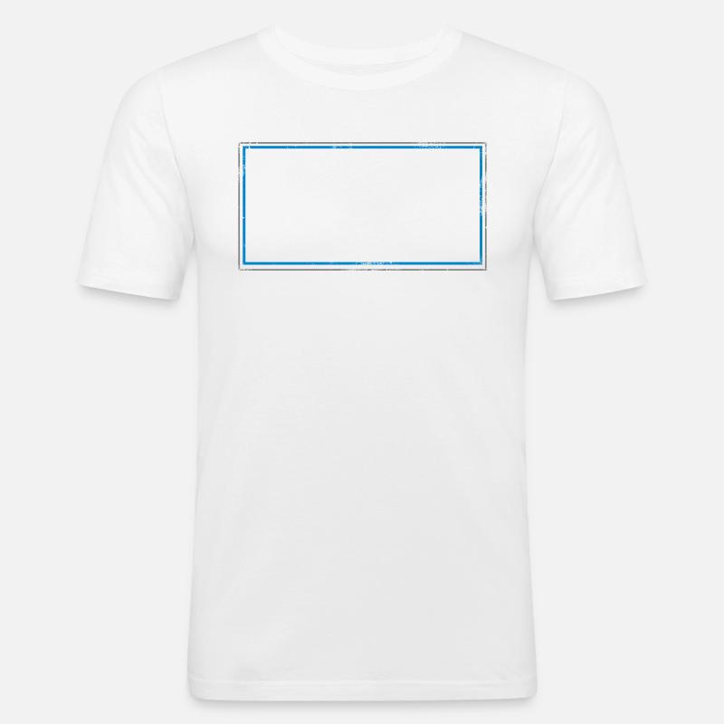 Rahmen Design - Männer Slim Fit T-Shirt - Weiß