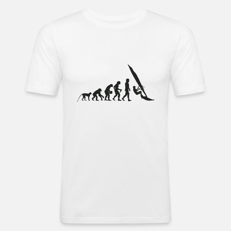 Evolution Windsurfing - Männer Slim Fit T-Shirt - Weiß