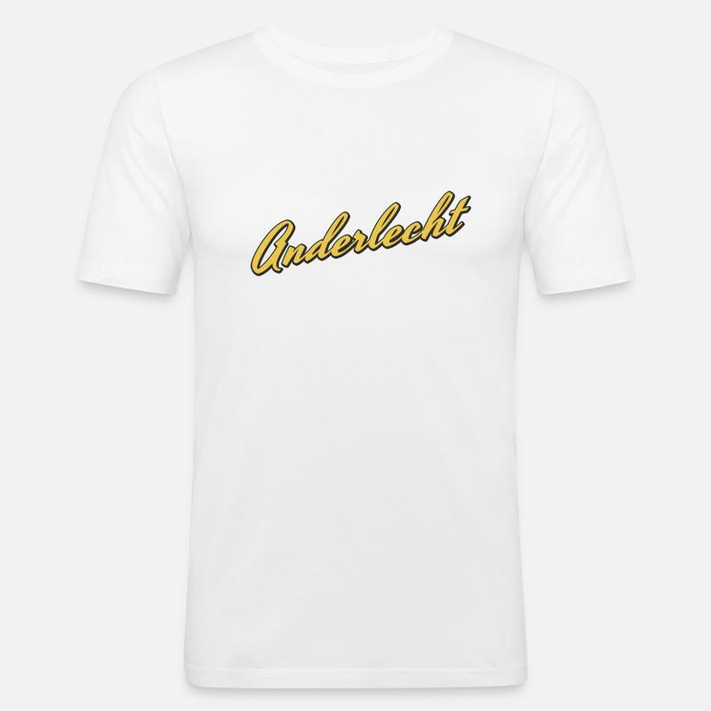 Anderlecht - Männer Slim Fit T-Shirt - Weiß