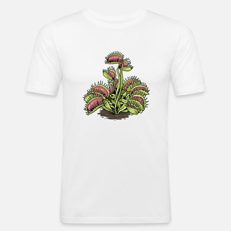 Carnivorous Plant Venus Flytrap - Men's Slim Fit T-Shirt - white