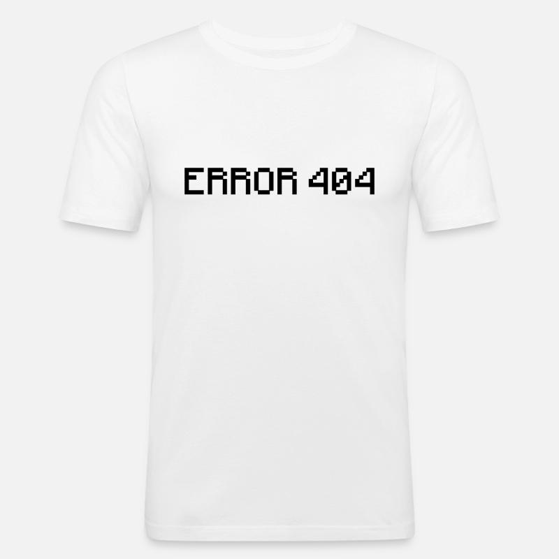 Fehler 404 - Männer Slim Fit T-Shirt - Weiß