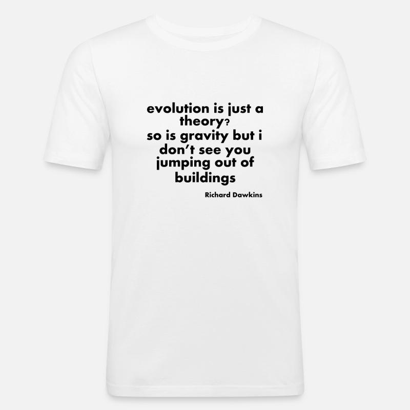 Evolution Quotes - Men's Slim Fit T-Shirt - white