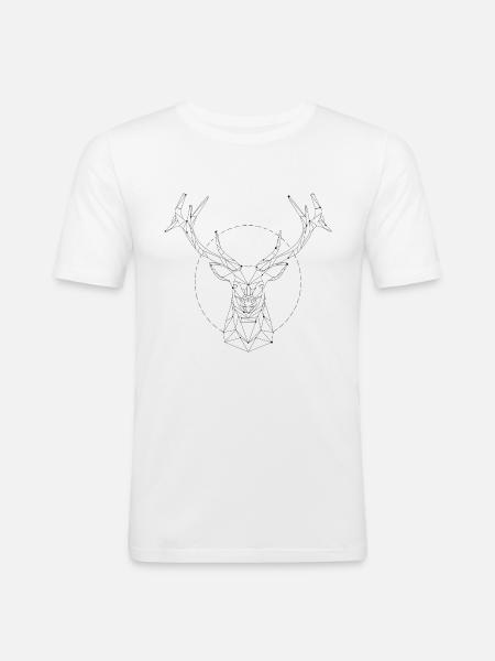 Deer constellation - Men's Slim Fit T-Shirt - white