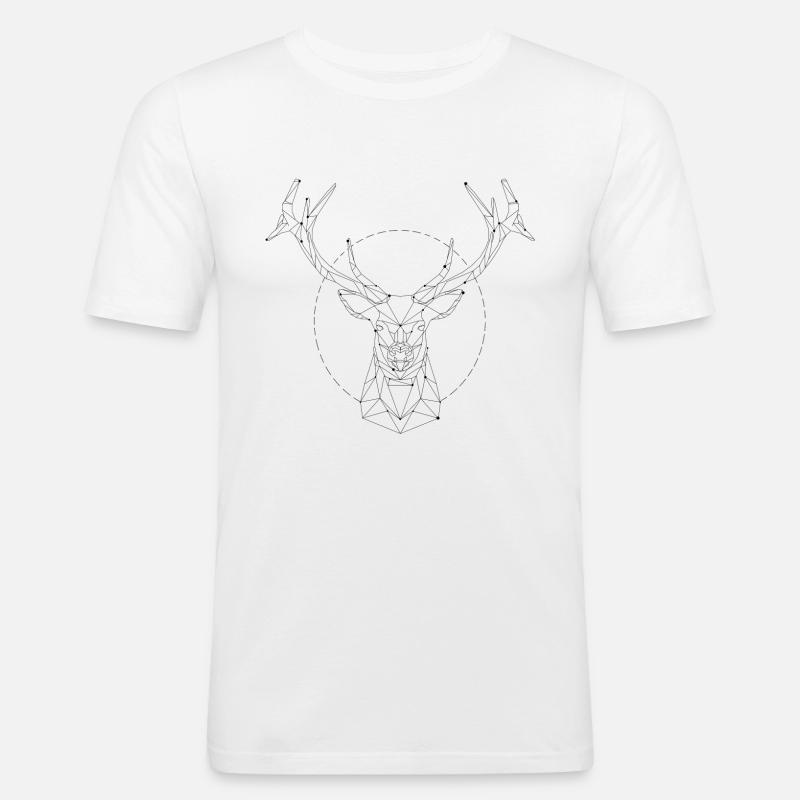Deer constellation - Men's Slim Fit T-Shirt - white