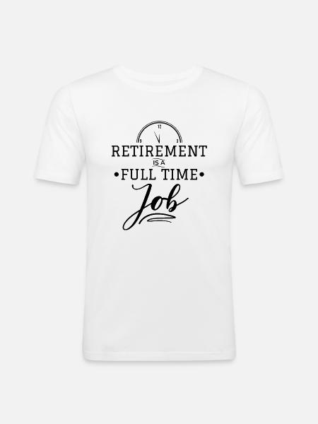Rente - Männer Slim Fit T-Shirt - Weiß