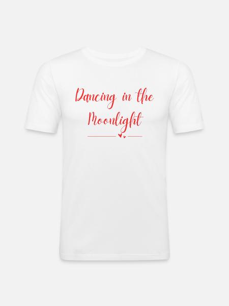 Dancing in the Moonlight - Männer Slim Fit T-Shirt - Weiß