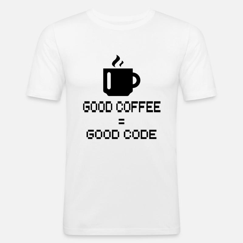 Programmierer - Coder - Hacker - IT - Männer Slim Fit T-Shirt - Weiß