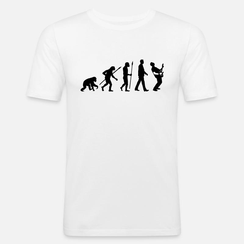evolution_rocks_032012_l1c - Männer Slim Fit T-Shirt - Weiß