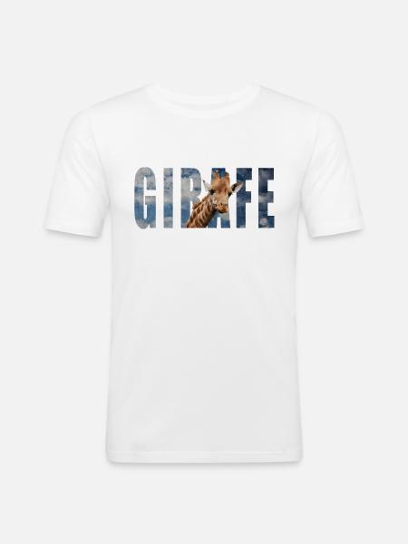 giraffe - Men's Slim Fit T-Shirt - white