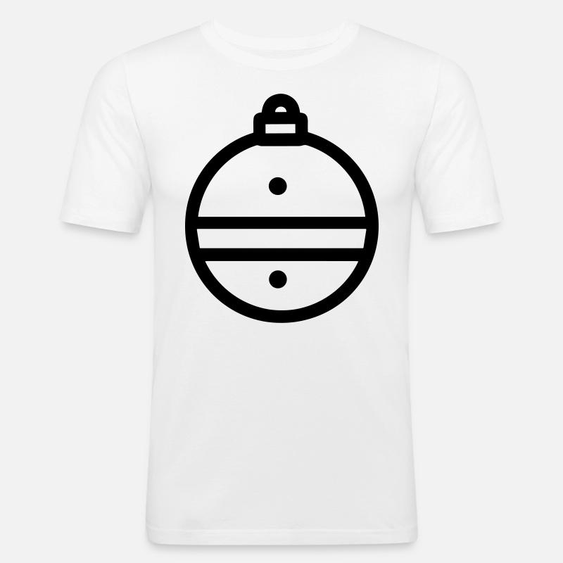 Weihnachtskugel - Männer Slim Fit T-Shirt - Weiß