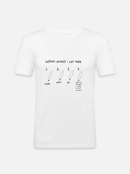 balloon animals - Men's Slim Fit T-Shirt - white