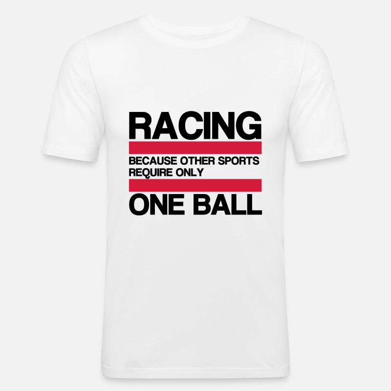 RACING BECAUSE - Männer Slim Fit T-Shirt - undefined