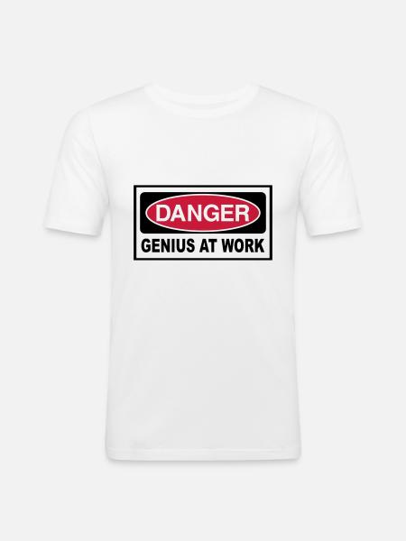 Genie - Männer Slim Fit T-Shirt - Weiß