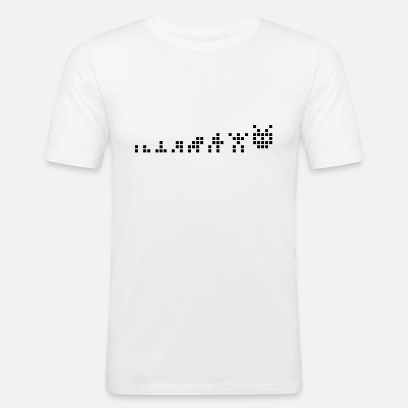 Pixel Evolution - Men's Slim Fit T-Shirt - white