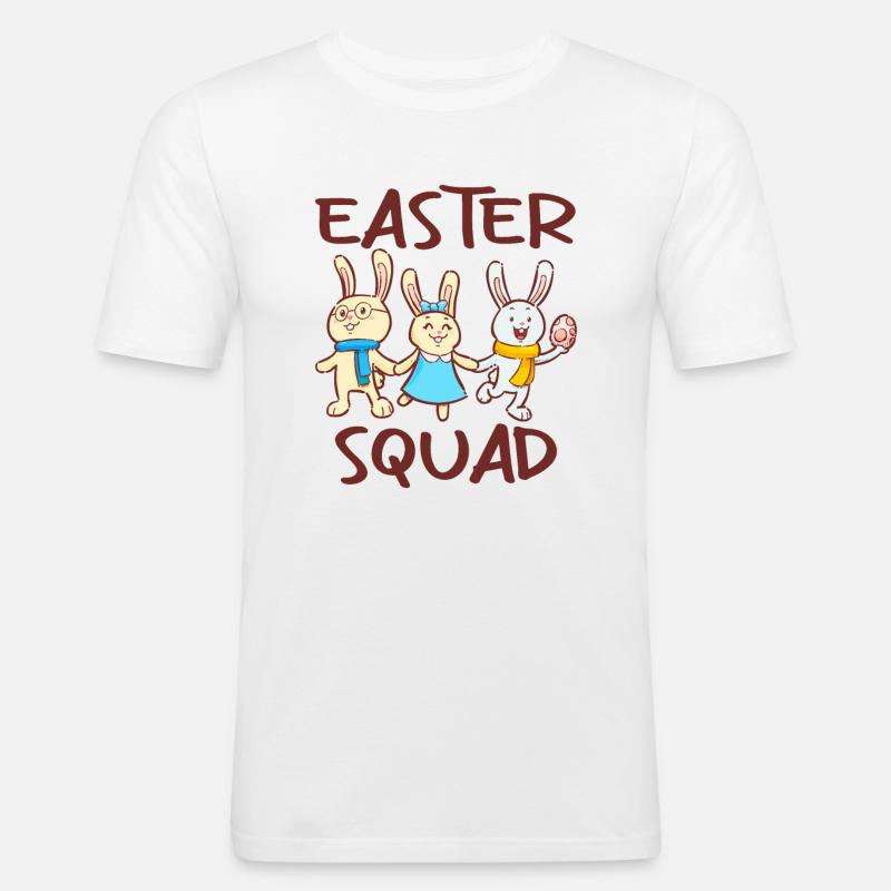 Easter Squad Egg Hunt - Männer Slim Fit T-Shirt - Weiß