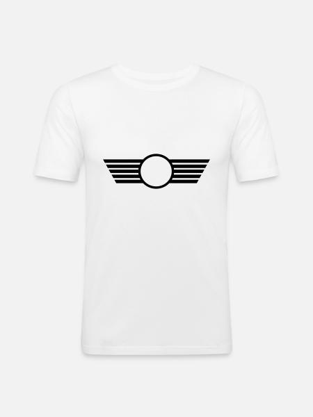 Flügel - Männer Slim Fit T-Shirt - Weiß