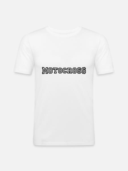 motocross - Männer Slim Fit T-Shirt - Weiß