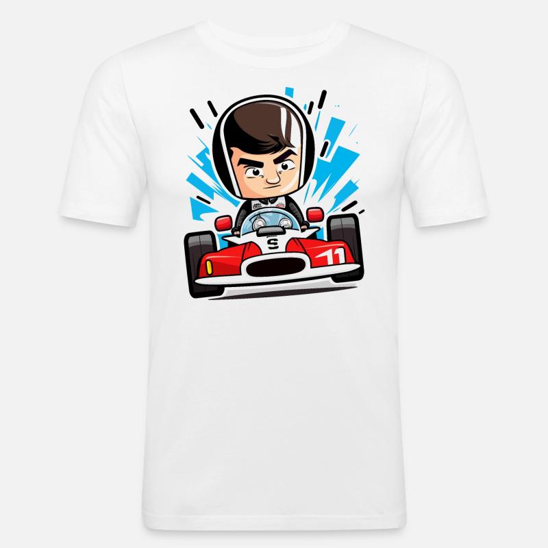Geschwindigkeits-Dämonen - Männer Slim Fit T-Shirt - Weiß