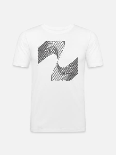 geometric lines design - Men's Slim Fit T-Shirt - white
