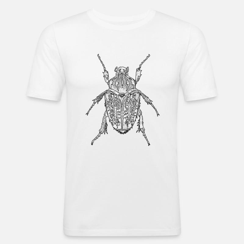 Kaefer: Goliathkäfer, Skarabäus - Männer Slim Fit T-Shirt - Weiß