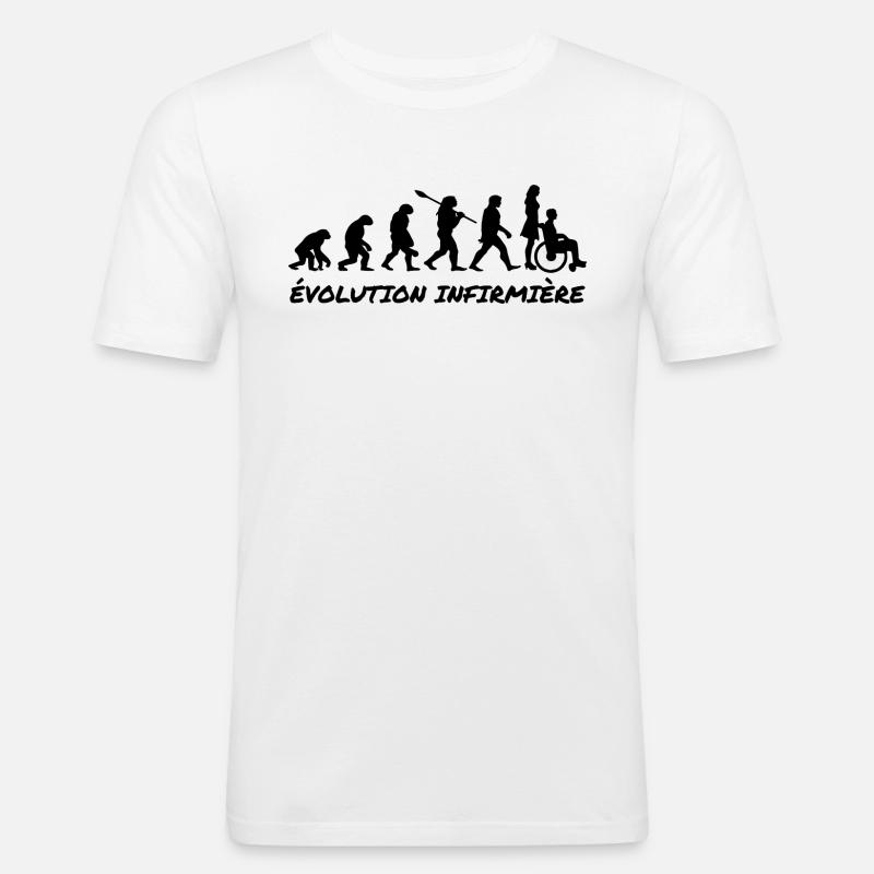 Nursing Evolution - Men's Slim Fit T-Shirt - white