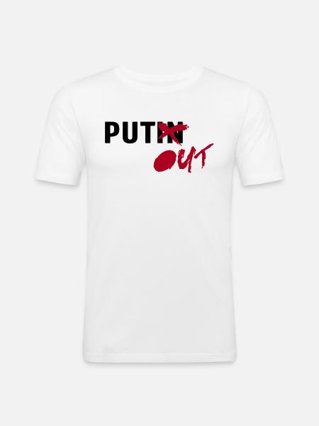 putout - Men's Slim Fit T-Shirt - white