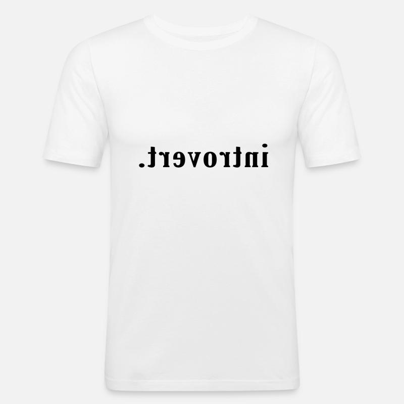 Introvert Reverse Solo Geschenk - Männer Slim Fit T-Shirt - Weiß