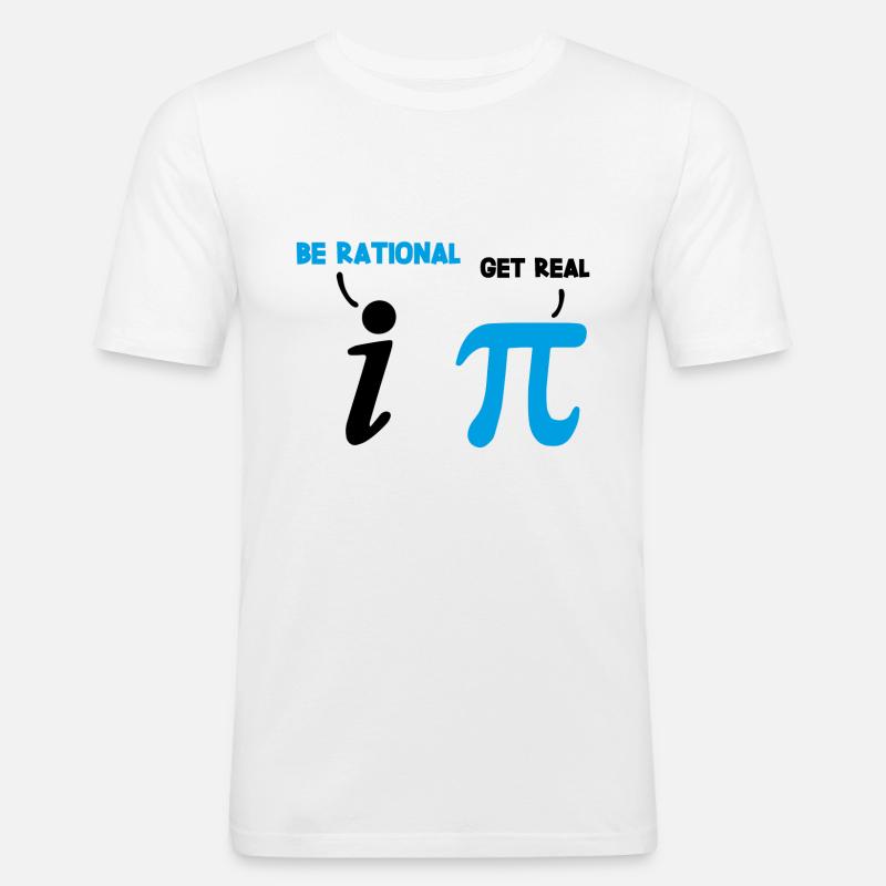 Math saying Rational Real Gift - Men's Slim Fit T-Shirt - white