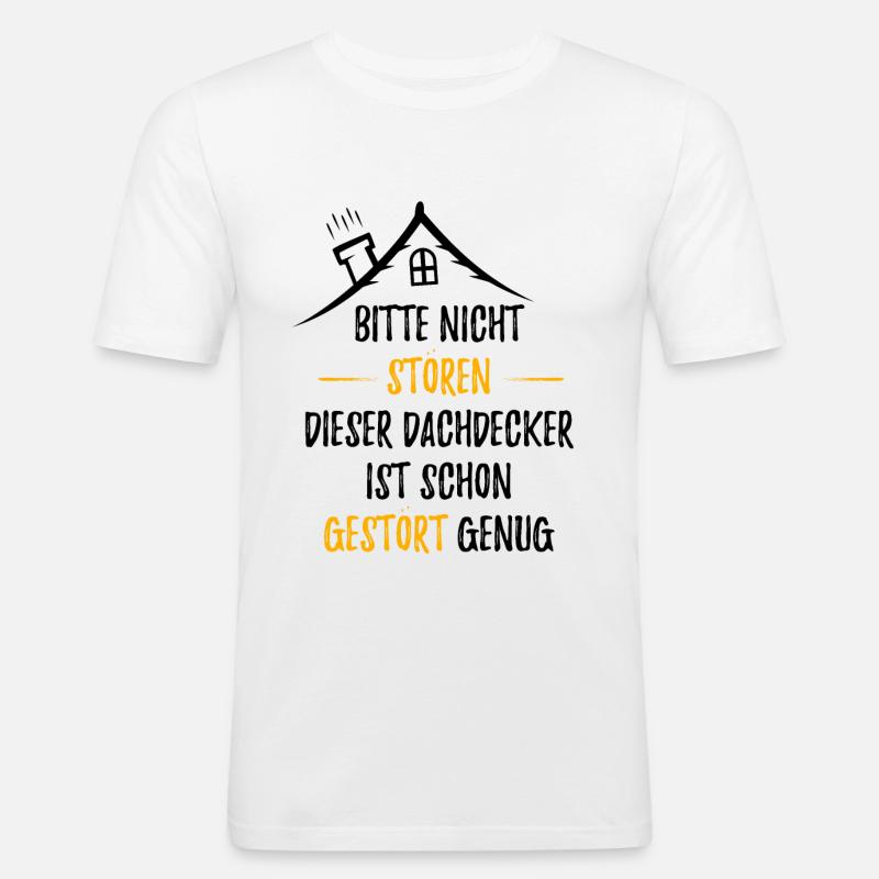 DACHDECKER - Männer Slim Fit T-Shirt - Weiß
